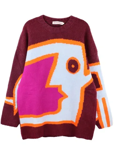 Walter Van Beirendonck Moon Sweater In Red