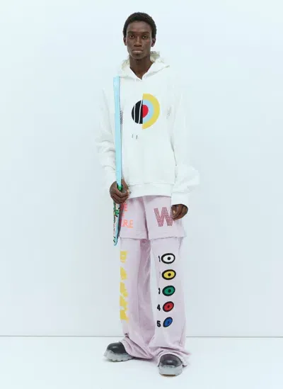 Walter Van Beirendonck Wow Oversized Hooded Sweatshirt In White