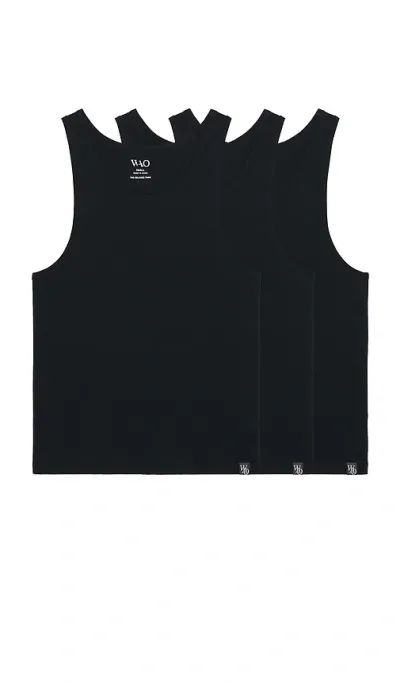 Wao The Relaxed Tank 3 Pack In Black