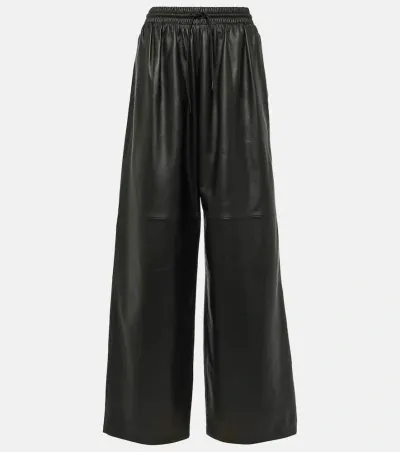 Wardrobe.nyc Leather Wide-leg Pants In Black