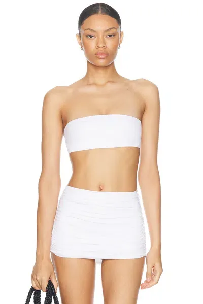 Wardrobe.nyc Bandeau Bikini Top In White