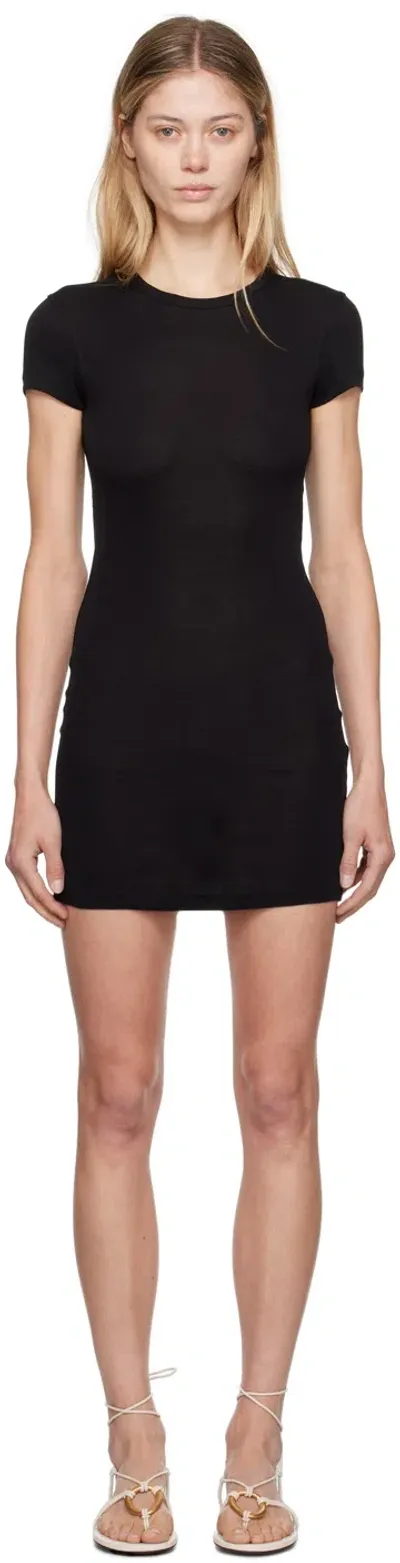 Wardrobe.nyc Black Cap Sleeve Minidress