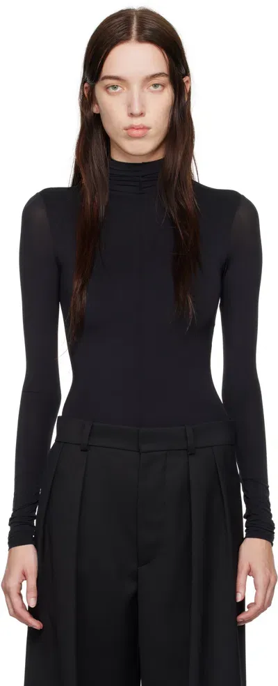 Wardrobe.nyc Black Rosie Huntington-whiteley Edition Rhw Long Sleeve Bodysuit