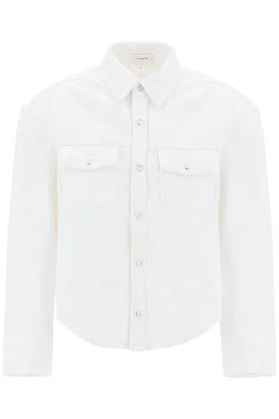 Wardrobe.nyc Boxy Denim Overshirt In White