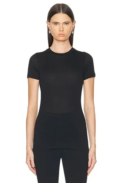 Wardrobe.nyc Fitted Short Sleeve Top In Black