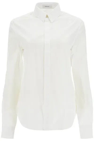 Wardrobe.nyc Flared Cotton Shirt For Women In White