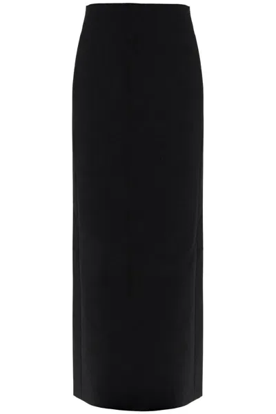 Wardrobe.nyc Long Skirt In Grain De Poudre In Black