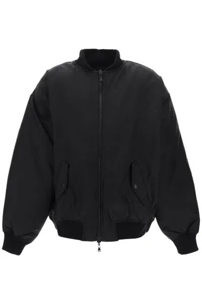 Wardrobe.nyc Nylon Reversible Bomber Jacket In Black