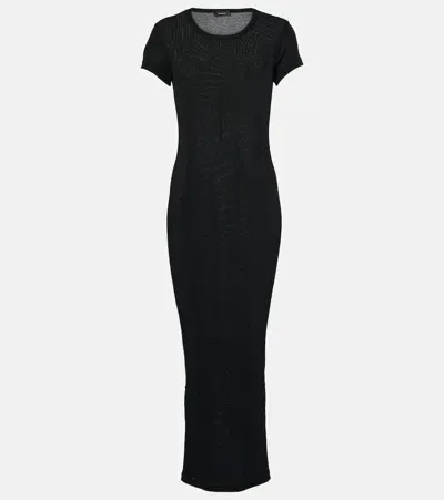 Wardrobe.nyc Cotton Maxi Dress In Black