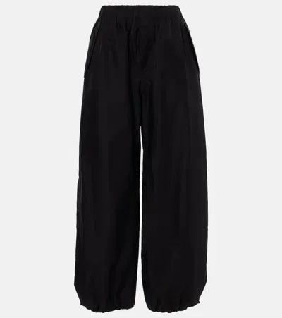 Wardrobe.nyc Wardrobe. Nyc High-rise Cotton-blend Wide-leg Pants In Black