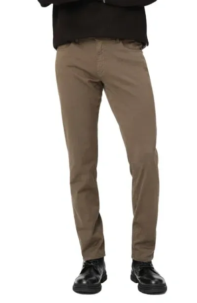 Warp & Weft Warp+weft Ams Slim Fit Twill Pants In Thyme