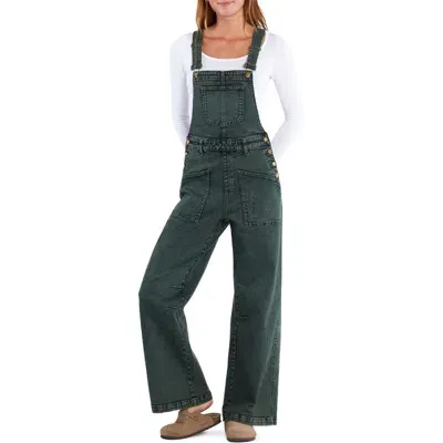 Wash Lab Denim Harriet Denim Overalls In Herb Green