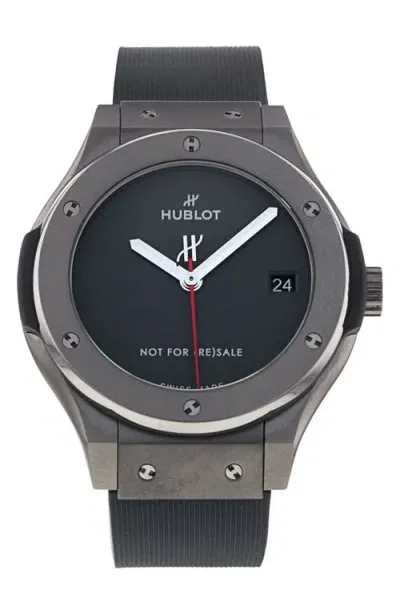 Watchfinder & Co. Hublot  2023 Classic Fusion Chronograph Rubber Strap Watch, 39m In Black