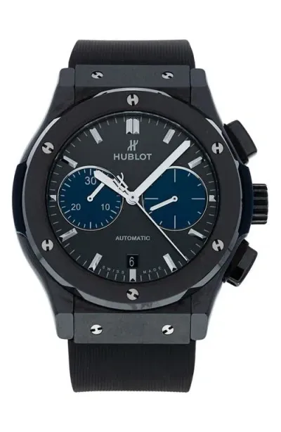 Watchfinder & Co. Hublot  2023 Classic Fusion Chronograph Rubber Strap Watch, 45mm In Black