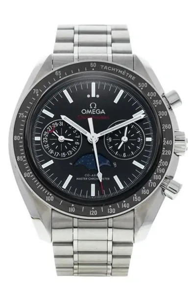 Watchfinder & Co. Omega  Speedmaster Moonphase Bracelet Watch, 44.2mm In Black/silver