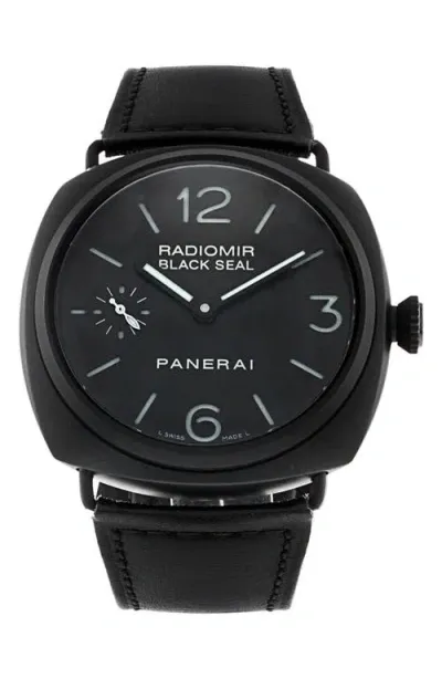 Watchfinder & Co. Panerai  2009 Radiomir Manual Leather Strap Watch, 45mm In Black