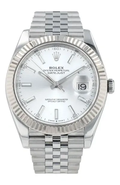 Watchfinder & Co. Rolex  Datejust 41 Bracelet Watch, 41mm In Silver