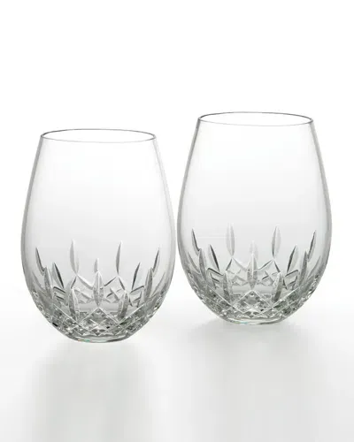 Waterford Crystal Lismore Nouveau Stemless Deep Red Wine Glasses, Set Of 2 In Clear