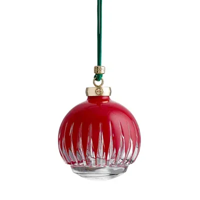 Waterford Crystal New Year Bauble Ornament In Red