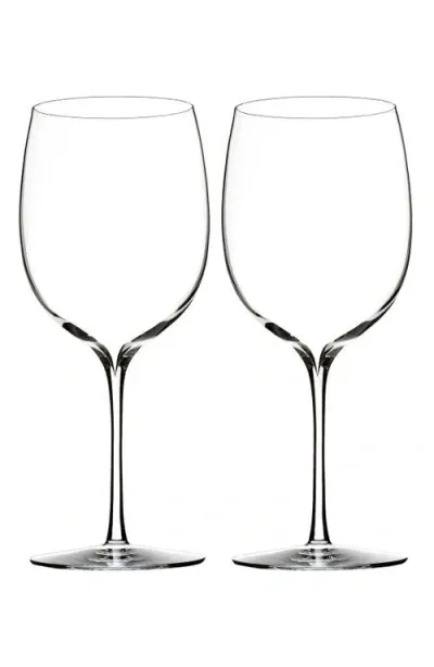 Waterford 'elegance' Fine Crystal Bordeaux Glasses In Clear