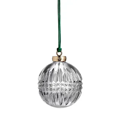 Waterford Lismore Diamond Bauble Ornament In Transparent