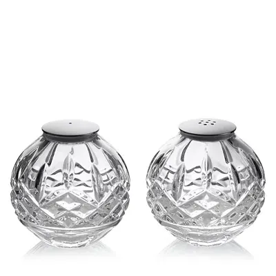 Waterford Lismore Sphere Crystal-glass Salt And Pepper Set In Clear