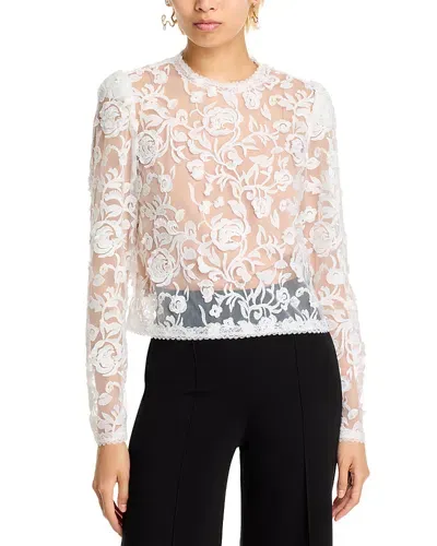 Wayf Alana Embroidered Top In Ivory