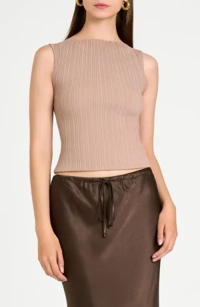 Wayf Constance Rib Top In Beige