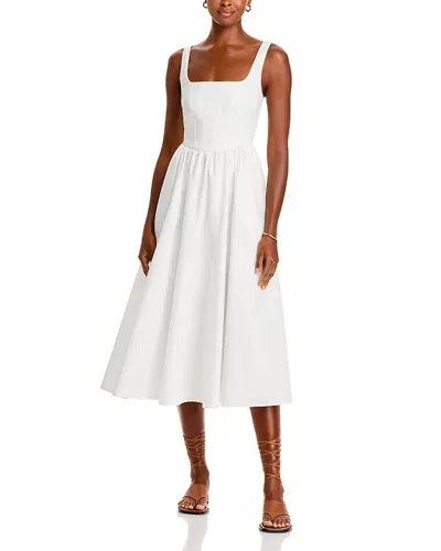 Wayf Desi Bustier Midi Dress In Ivory