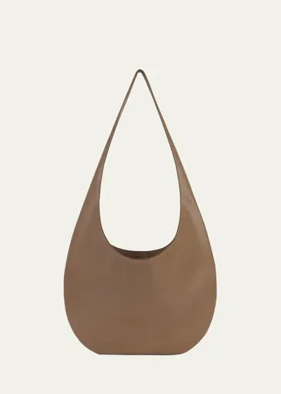 We-ar4 The H Leather Hobo Bag In French Grey