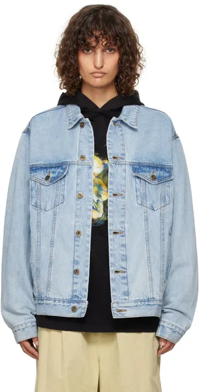 We11 Done Blue Monster Pony Denim Jacket