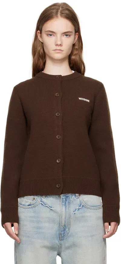 We11 Done Brown Simply Cardigan