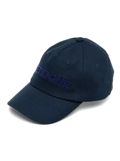 We11 Done Embroidered Logo Cap In Blue