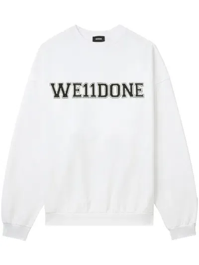 We11 Done Logo-embellished Sweatshirt In White