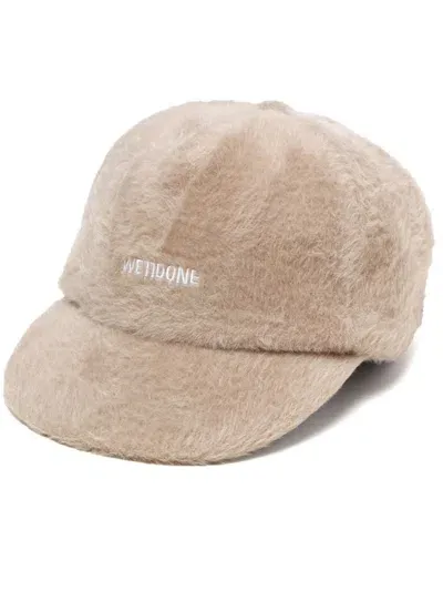 We11 Done Logo-embroidered Cap In Neutrals