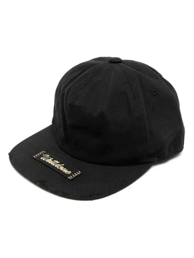 We11 Done Logo-patched Baseball Cap In Black