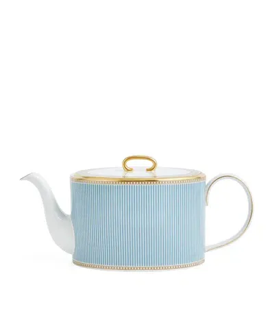 Wedgwood Bone China Helia Teapot In Blue