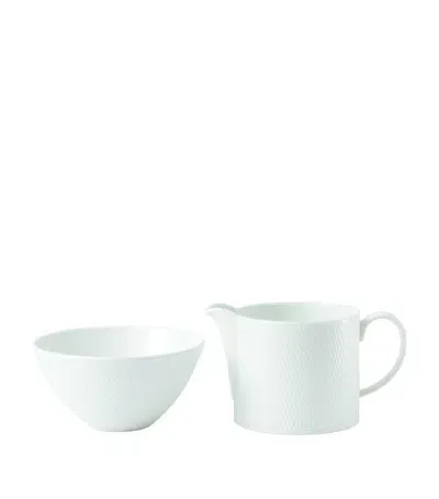 Wedgwood Gio Sugar & Cream Set In White