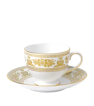 Wedgwood Gold Columbia Leigh Cup And Saucer