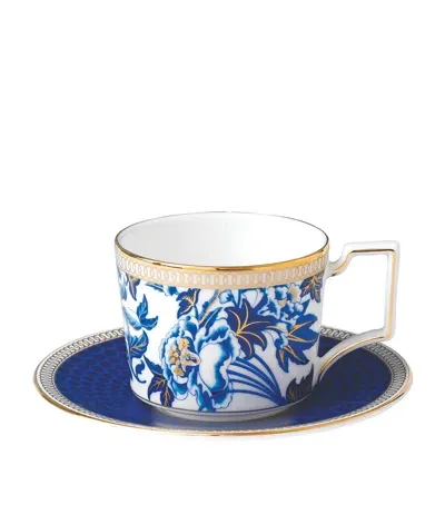 Wedgwood Hibiscus Coffee Cup And Saucer In Animal Print