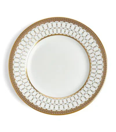 Wedgwood Renaissance Grey Plate In Gold