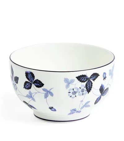 Wedgwood Wild Strawberry Inky Blue Bowl In White