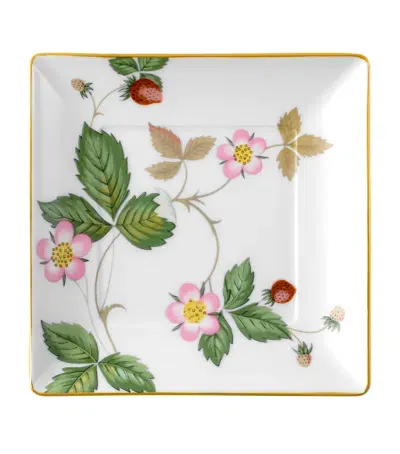 Wedgwood Wild Strawberry Square Tray In Black