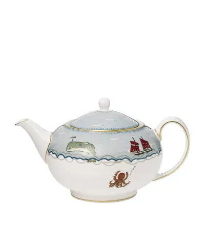 Wedgwood X Kit Kemp Sailor's Farewell Teapot In Blue