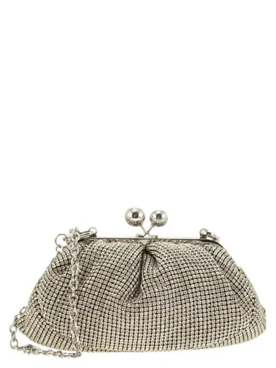 Weekend Max Mara Pasticcino - Small Bag With Rhinestones In Crystal