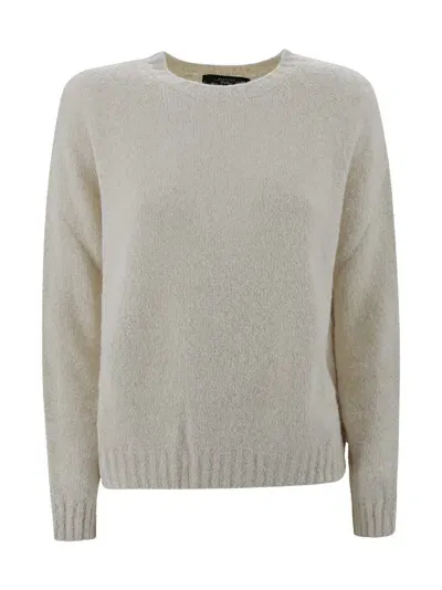 Weekend Max Mara Alpaca And Cotton Sweater In Grey