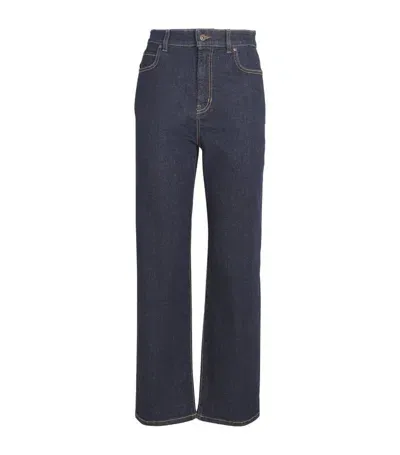 Weekend Max Mara Ankle-grazer Relaxed Jeans In Blue