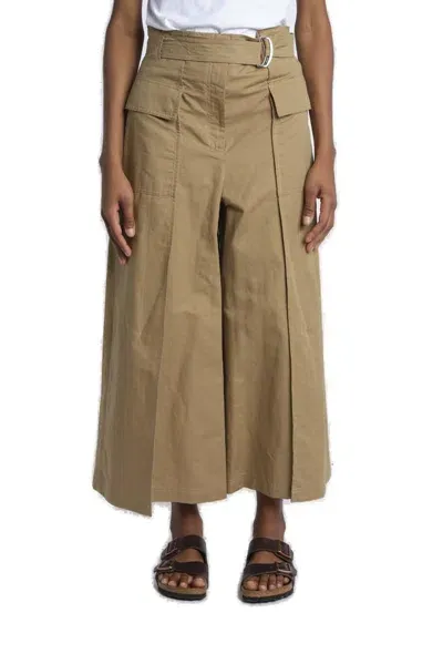 Weekend Max Mara Belted Wide Leg Pants In Beige