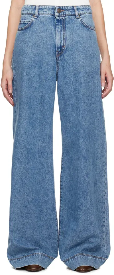 Weekend Max Mara Blue Vega Jeans In 013 Navy