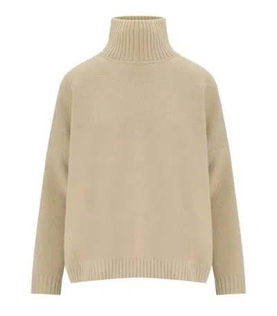 Weekend Max Mara Borgia Camel Turtleneck Jumper In Brown